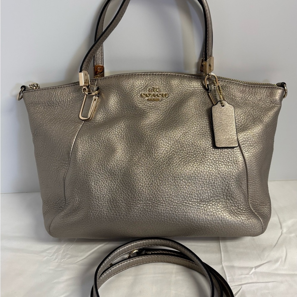Coach Kelsey Metallic Gold Satchel